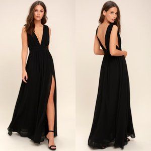 Heavenly Hues Black Maxi Dress